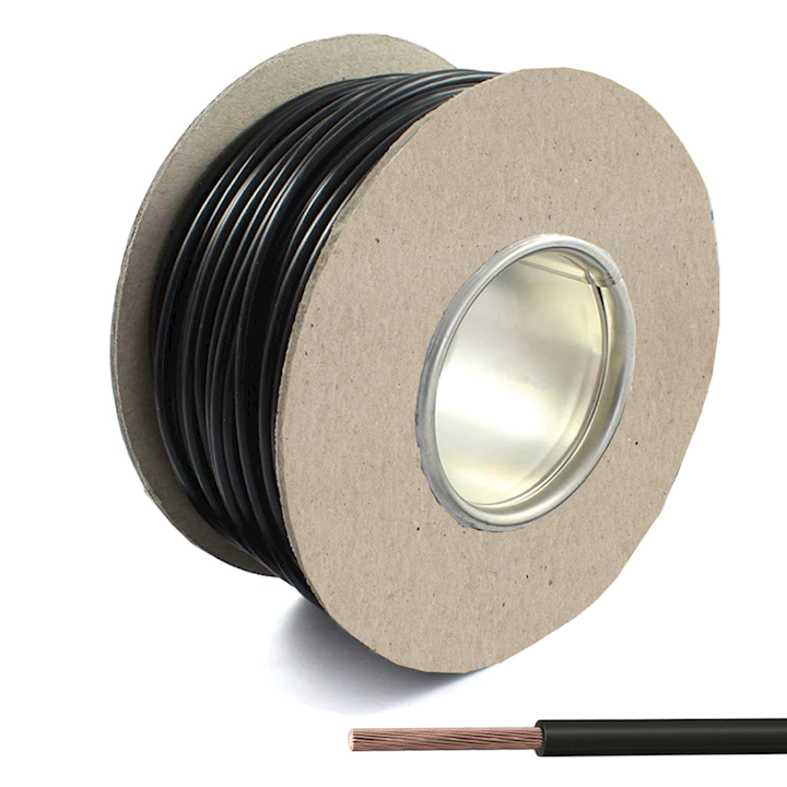 Single Core Cable - Black - 21/0.30 12.75amp (CAB.17BLK)